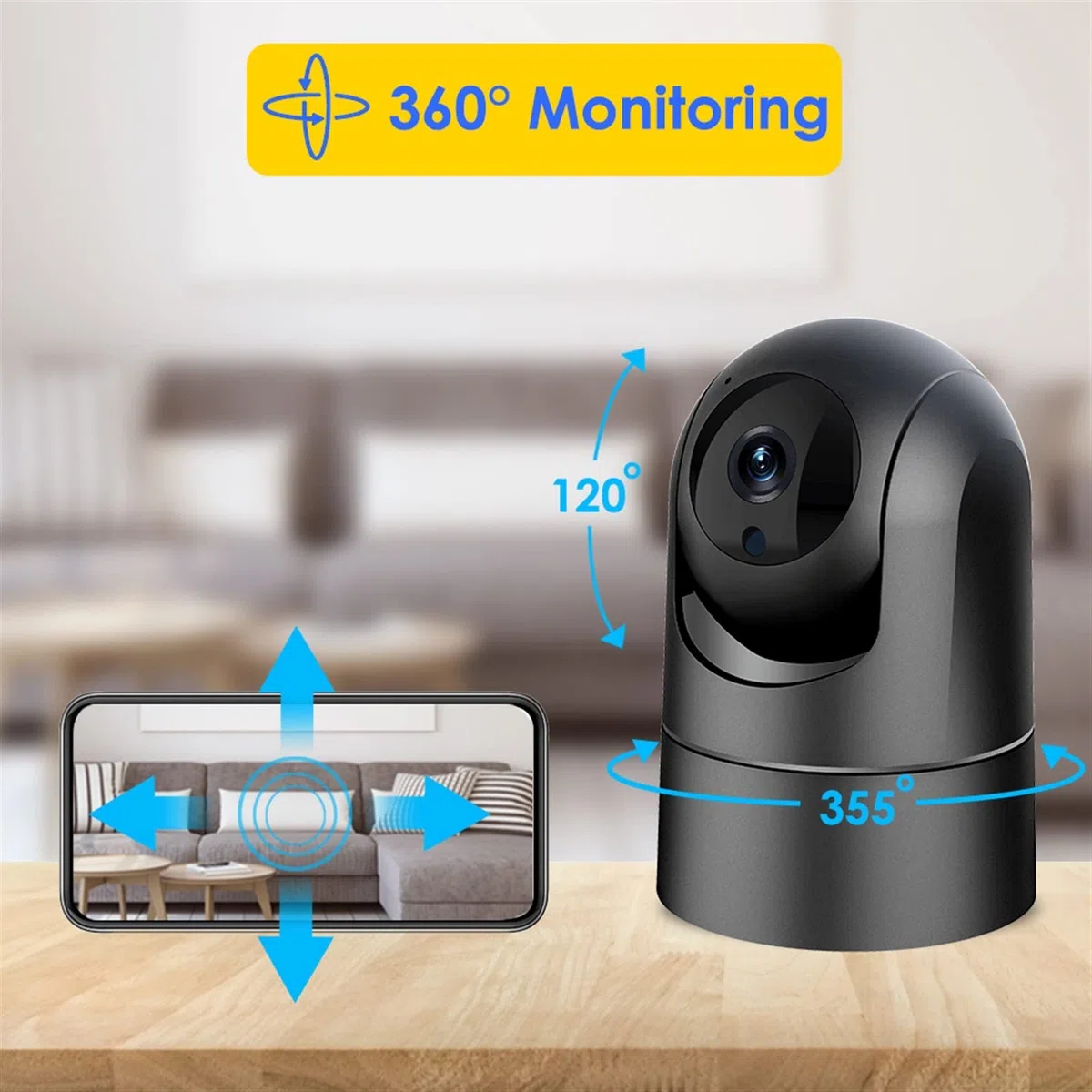 Kamery bezpieczeństwa, Kamera IP 5G 1080P niania elektroniczna Baby Monitor kamera bezpieczeństwa cctv kryty AI śledzenie IR Night Vision monitorująca wideo Alexa P2P(4MP Camera)