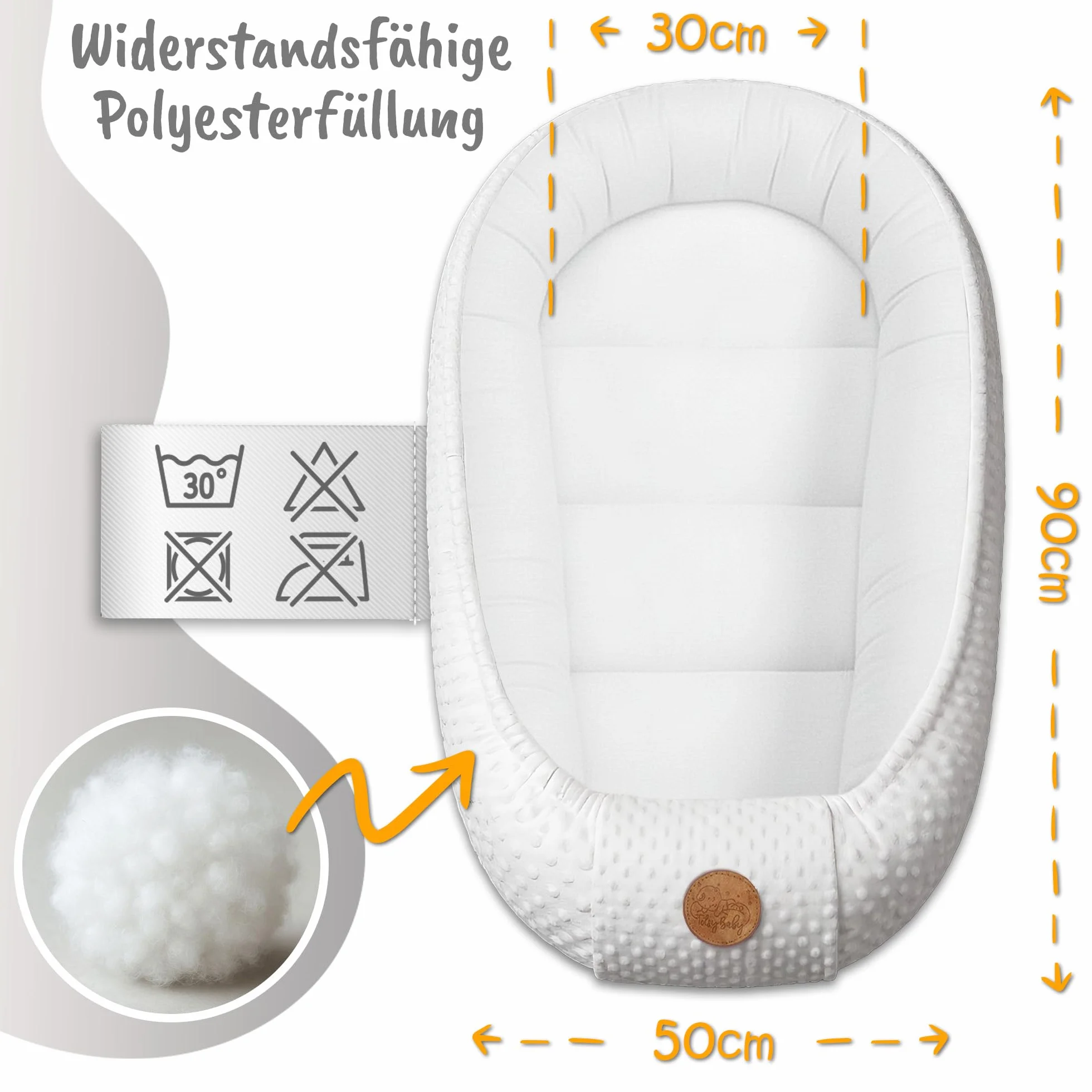 Ciepłe kokon niemowlęcy 90x50 cm - kokon przytulankowy kokon niemowlęcy zima/jesień kokon babynest safari toffi