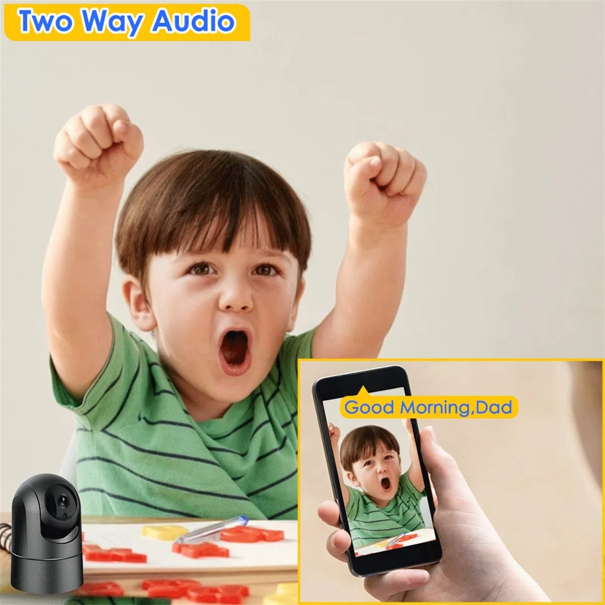 Kamery bezpieczeństwa, Kamera IP 5G 1080P niania elektroniczna Baby Monitor kamera bezpieczeństwa cctv kryty AI śledzenie IR Night Vision monitorująca wideo Alexa P2P(4MP Camera)