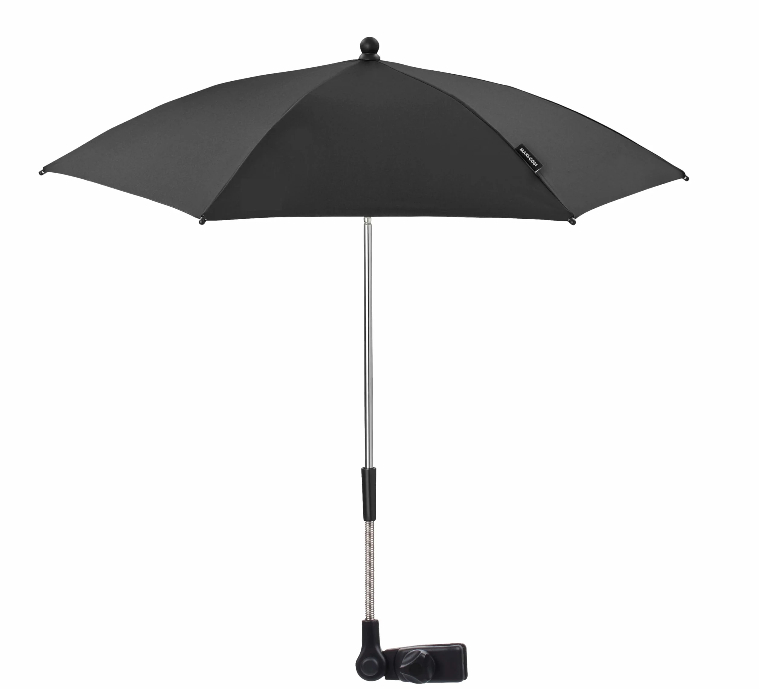Maxi-Cosi Parasol, Parasol, stylowy i praktyczny do wszystkich wózków Maxi-Cosi i nie tylko, z ochroną UV 50+ i uniwersalnym mocowaniem Czarny Essential