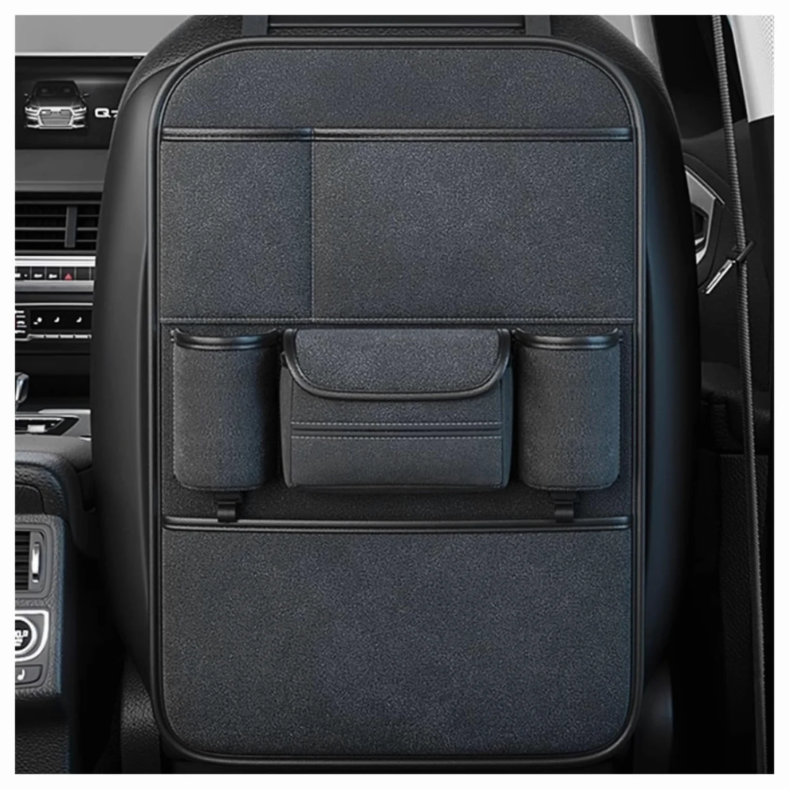 Organizer fotelika samochodowego dla Benz C-Class C300 C300d C400 AMG C63S, organizer na fotelik samochodowy dla dzieci, uniwersalny wielokieszeniowy ochraniacz na tył, łatwy do czyszczenia