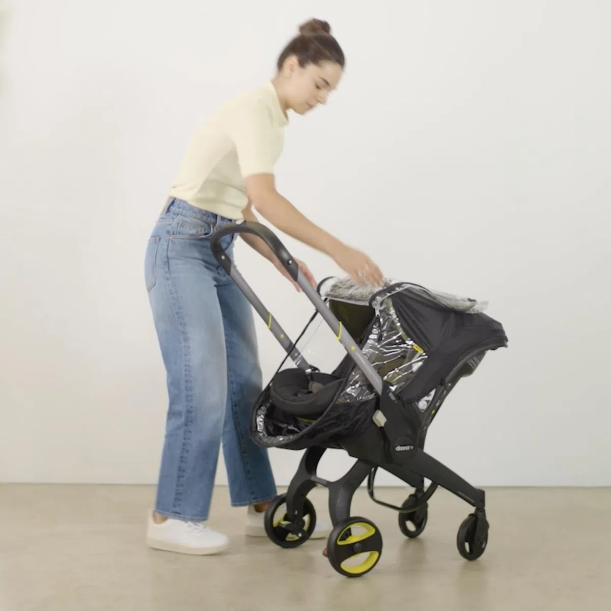 Simple Parenting Pokrowiec przeciwdeszczowy na wózek dziecięcy Doona, tworzywo sztuczne, przezroczysty